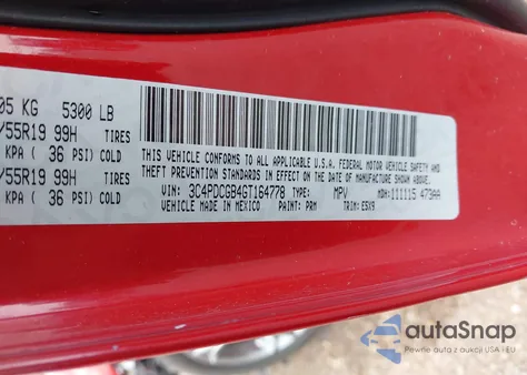 2016 Dodge Journey Crossroad from USA, damaged, VIN 3C4PDCGB4GT164778